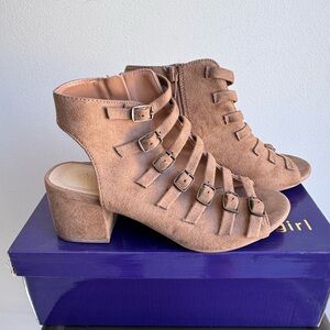 Cityclassified Brown Buckle Strap Heels